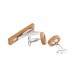 Beard pattern, natural solid wood cufflink annd tie clip suit 171224